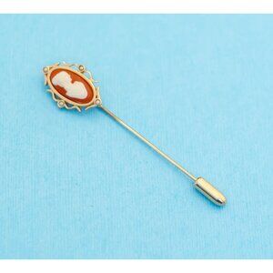 Vintage Lady Cameo Oval Stick Pin by Avon N22